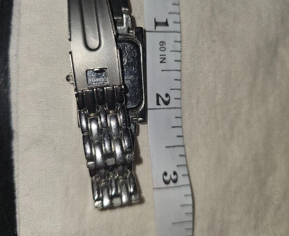 Vintage Mossimo Silver Tone Rectangular Tank Watch - Y2K Style